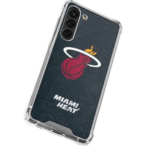 NBA Miami Heat Black Partial Logo Galaxy S24 FE Clear Case
